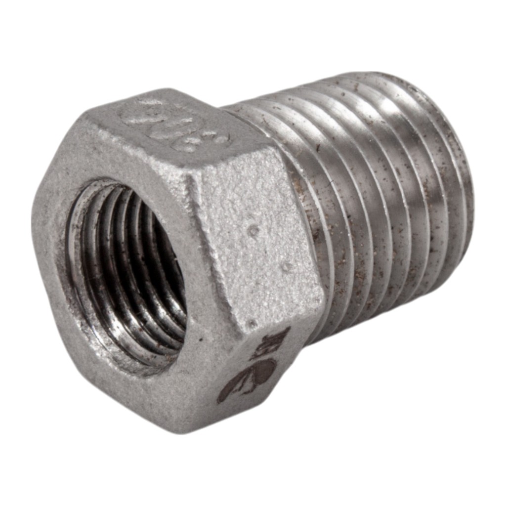 Футорка NewKey нержавеющая, AISI304 DN8xDN 6 (1/4x1/8), (CF8), PN16