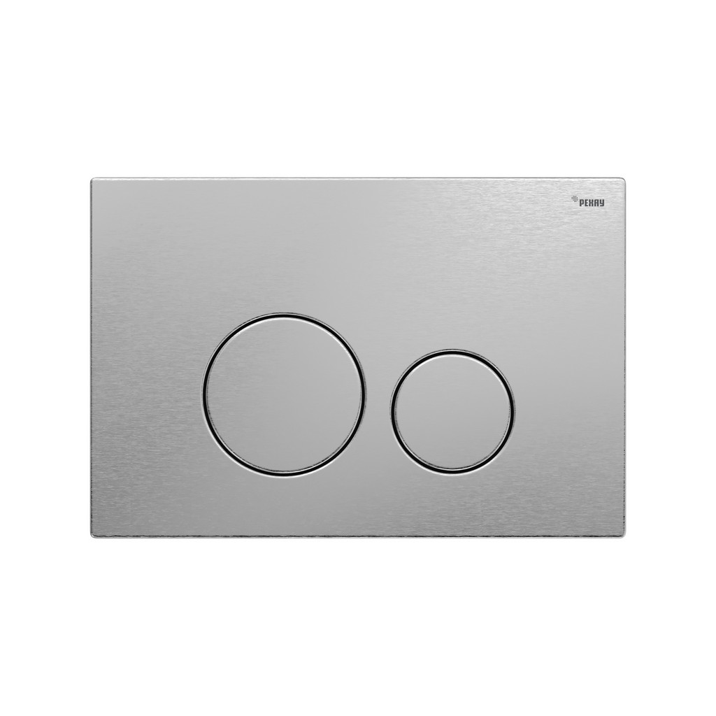 Панель смыва РЕХАУ NOVA ORB STEEL с круглыми клавишами с покрытием против отпечатков пальцев, нержавеющая сталь, цвет брашированная нержавеющая сталь, матовый