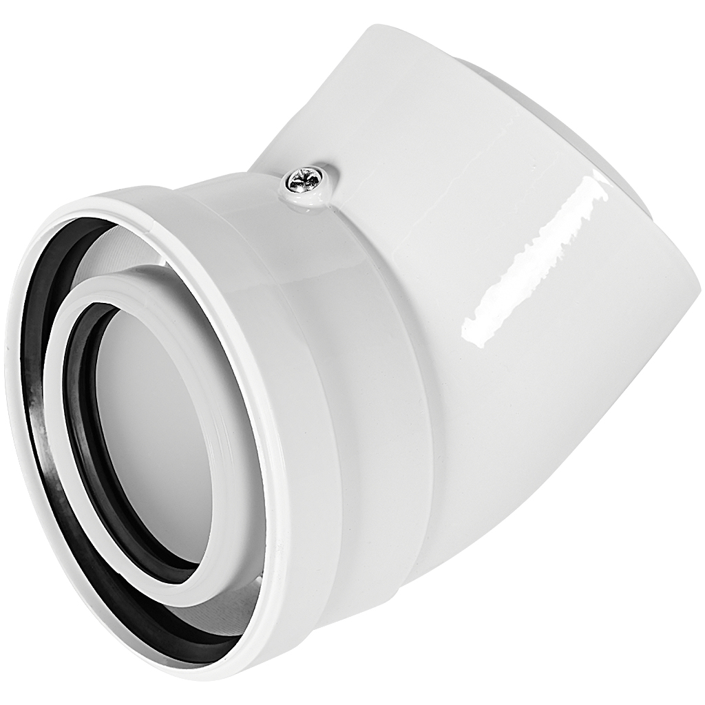 Отвод 45° конденсационный коаксиальный ROMMER D80(п-м)/125(п-м)