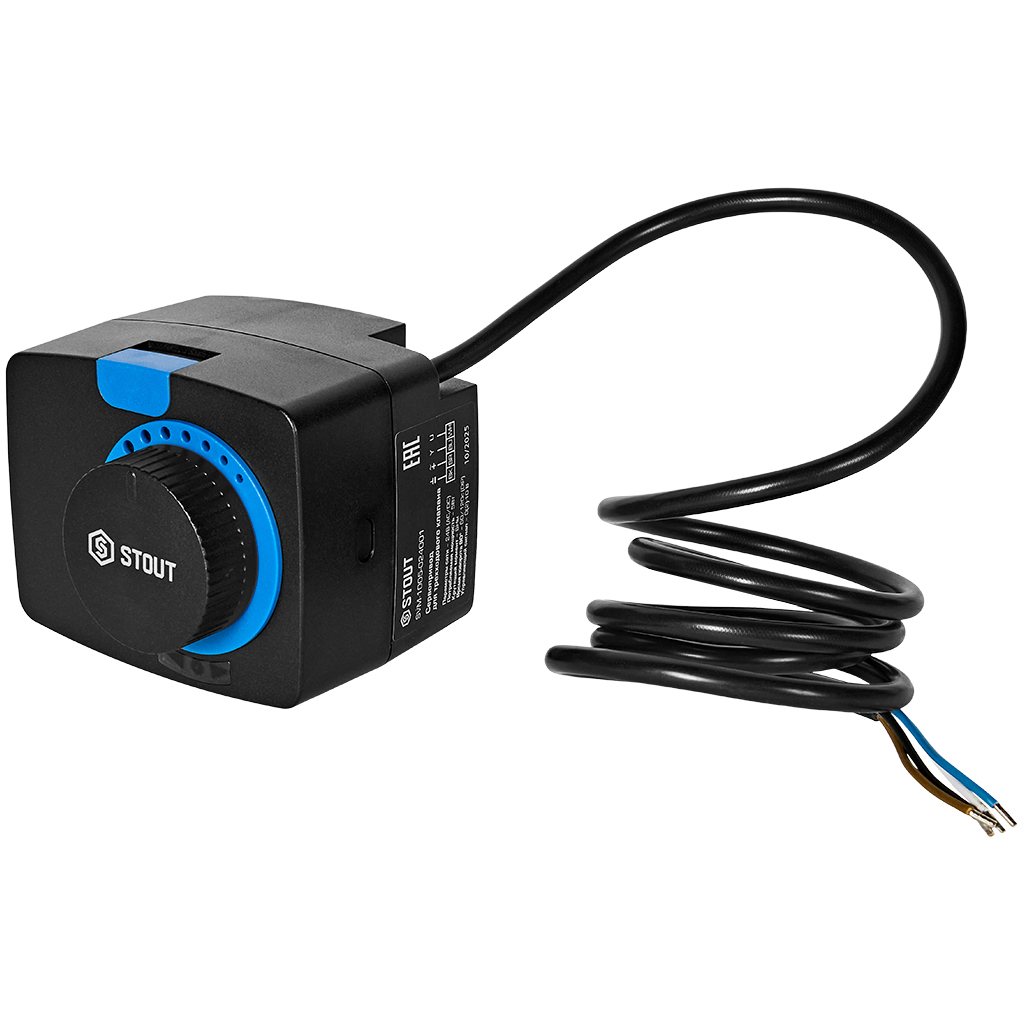 Сервопривод STOUT SVM-1005 24V, пропорциональное управление 0(2)-10 В, 60/120сек (DIP)