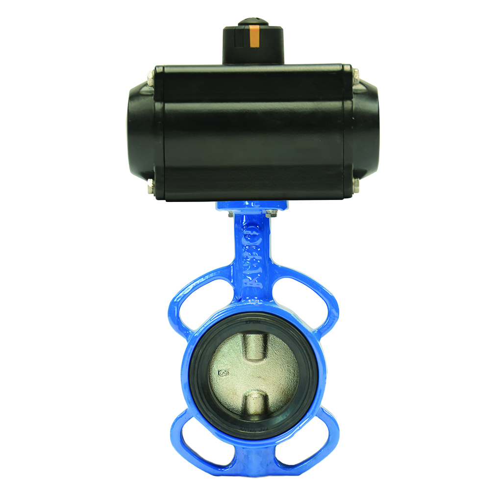 Затвор дисковый поворотный FAF Valve DN 125 c пневмоприводом двустороннего действия PA11DA