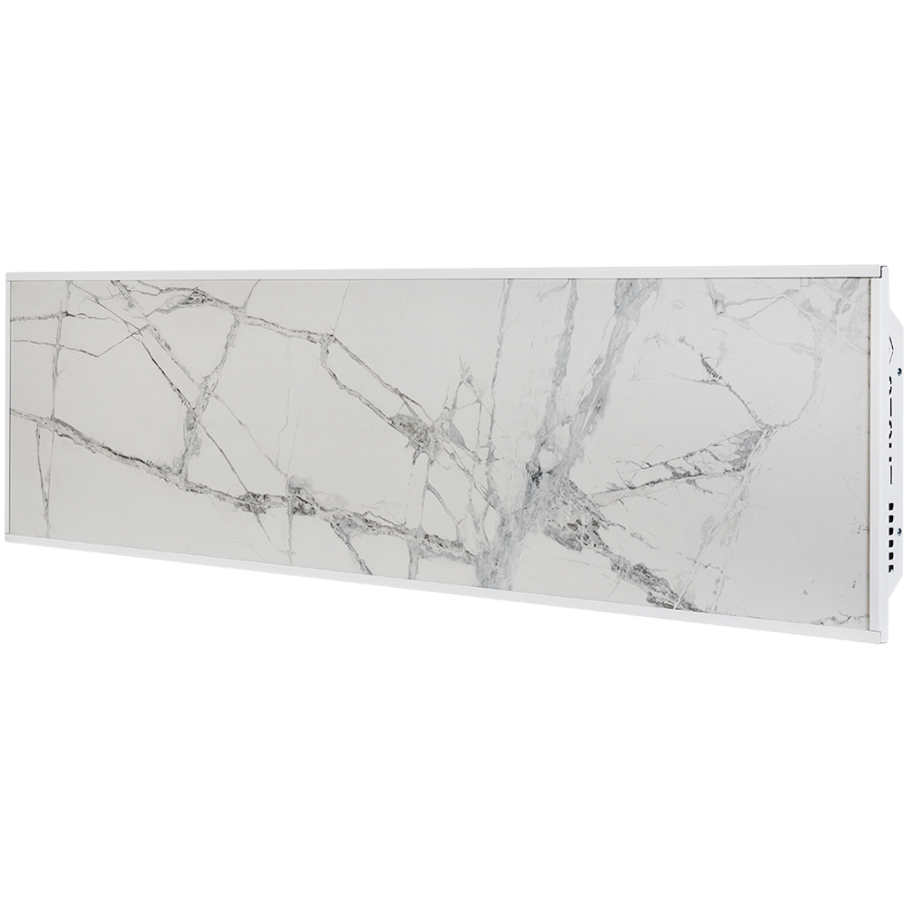 Отопительная панель STOUT WHITE STONE SCT 120*30 белый гранит / белый корпус