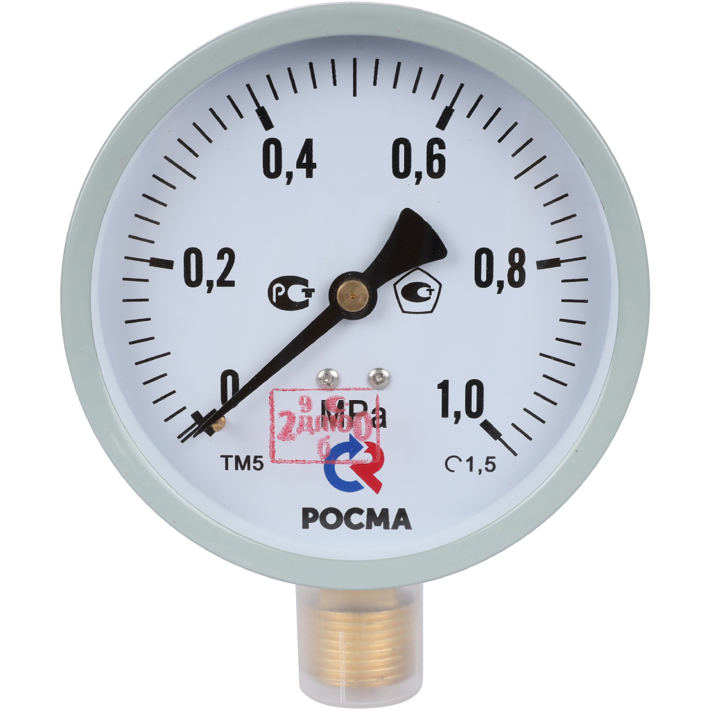 Манометр РОСМА радиальный ТМ-510P.00(0-1,0MРа) G1/2.1,5.M2, диам. 100 мм