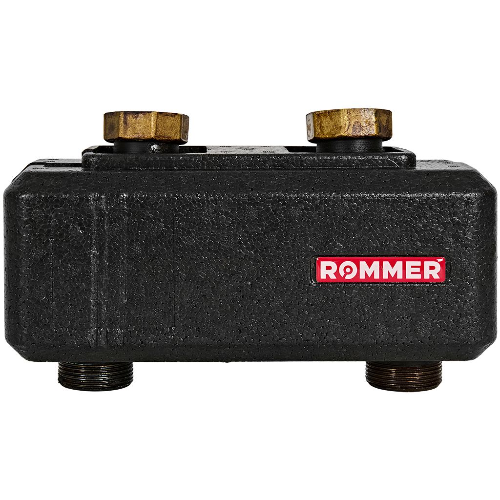 Гидравлическая стрелка ROMMER с накидными гайками 1 1/2, 5,60 м3/час, в теплоизоляции
