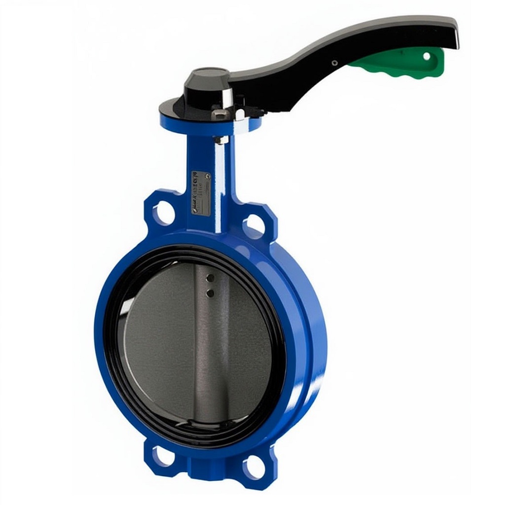 Дисковый поворотный затвор межфланцевый Tecofi Tecfly VPG4448-02EP EPDM Ду 65 Ру16 диск ковкий чугун, с ручкой