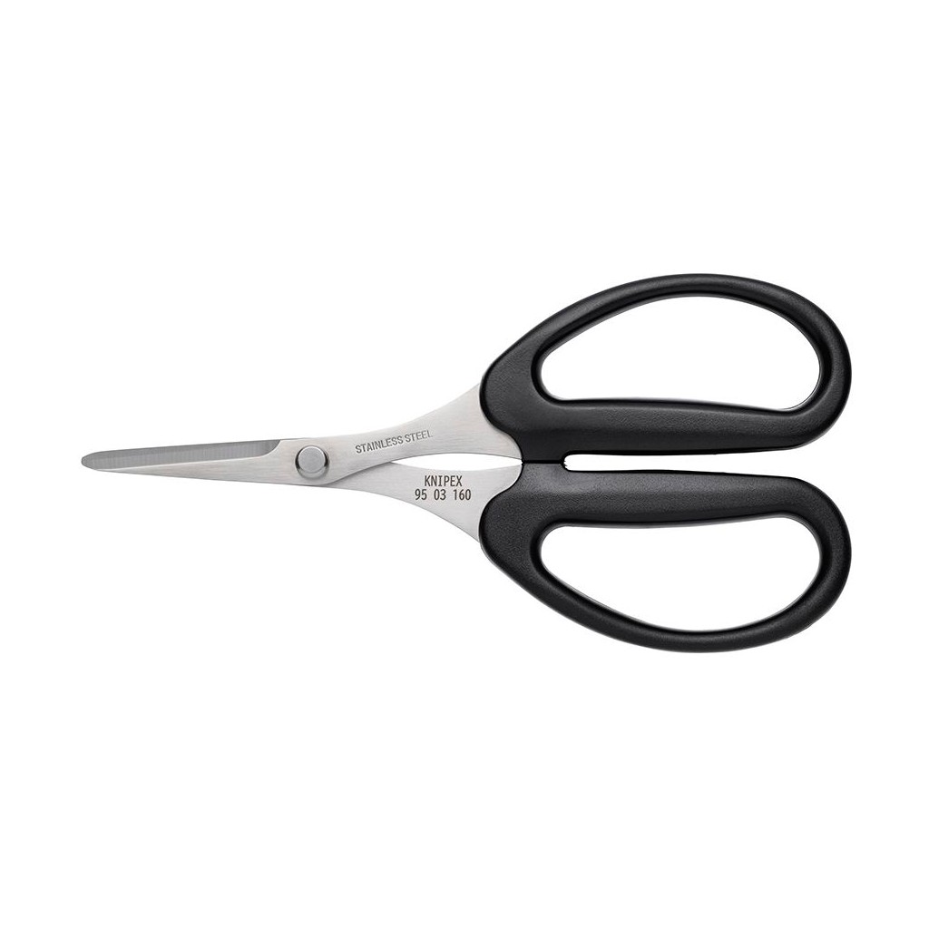 Ножницы KNIPEX KEVLAR для реза волокон в оптоволоконных кабелях, 160 мм, хром, SB