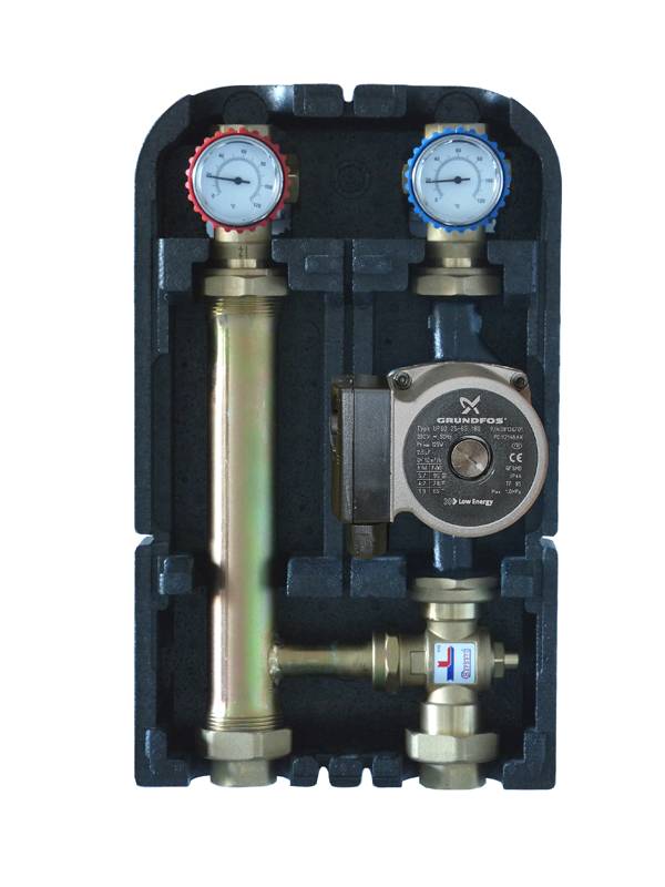 Насосная группа BARBERI для твердотоп. котлов 1 с насосом Grundfos UPSO 25-65