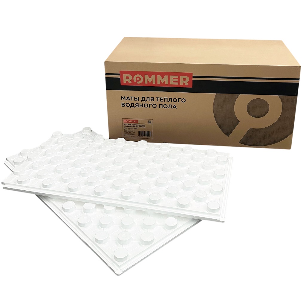 Мат для теплого пола с бобышками ROMMER 1200х600х47 (без покрытия)