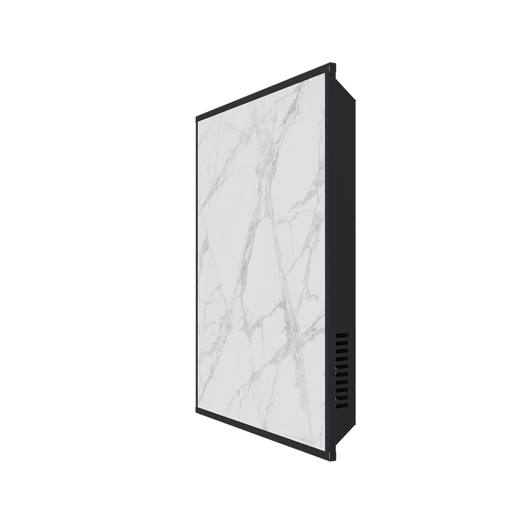 Отопительная панель STOUT WHITE STONE SCT 60*60 белый гранит / черный корпус