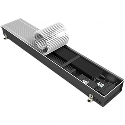 Внутрипольный конвектор VARMANN Qtherm Electro 110х230х2500 (решетка анодированная в цвет алюминия) правое подключение