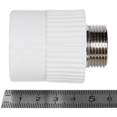 Муфта комбинированная Pro Aqua d= 32-3/4 PP-R НP Белая