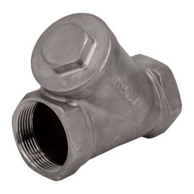 Обратный клапан NewKey муфтовый Y-тип нержавеющий, AISI316 DN20 (3/4 ), (CF8M), PN64