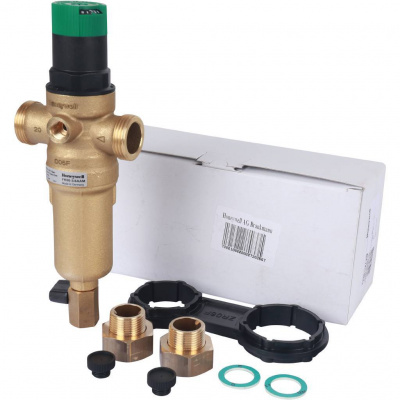 Фильтр Honeywell (Resideo Braukmann) с редуктором, на горячую воду, 100 мкм, 3/4