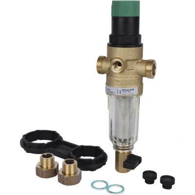 Фильтр Honeywell (Resideo Braukmann) с редуктором, на холодную воду, 100 мкм, 1/2