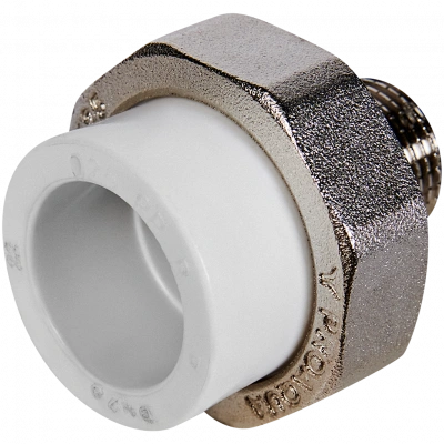 Муфта комбинированная Pro Aqua d=25-1/2 PP-R разъемная (американка) НР Белая