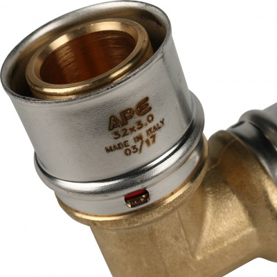 Угольник STOUT 90° 32х32 для металлопластиковых труб прессовой