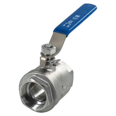 Кран шаровый NewKey муфтовый двусоставной нержавеющий (2PC), AISI304 DN40 (1_1/2 ), (CF8), PN40