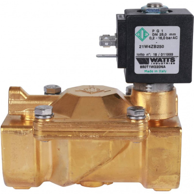 Соленоидный клапан Watts 850T (850T1W220NA) для систем водоснабжения 1 230 B Н.О.