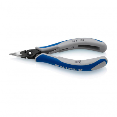 Плоскогубцы KNIPEX захватные прецизионные для электроники, плоскокруглые губки с насечкой, 130 мм, 2-комп ручки