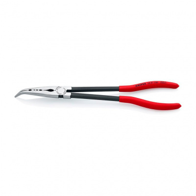 Плоскогубцы KNIPEX монтажные юстировочные, для труднодоступных мест, губки 45°, 280 мм, фосфатированные, обливные ручки