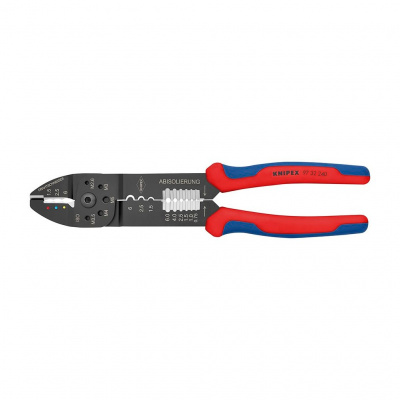 Пресс-клещи KNIPEX, 3 гнезда, изолированные кабельные наконечники и штекеры: 0.5-6.0 мм2, длина 240 мм