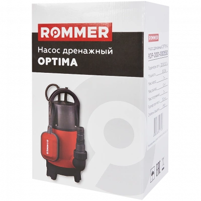 Насос дренажный ROMMER OPTIMA, кабель 10м, 550 Вт, универсальный