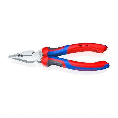 Плоскогубцы KNIPEX комбинированные остроконечные с удлинёнными губками, 185 мм, хром, 2-комп ручки