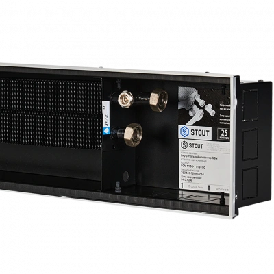 Внутрипольный конвектор STOUT SCN-1100 110х190х1000 (Решетка роликовая, алюминий) правое подключение