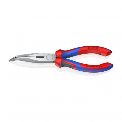 Длинногубцы KNIPEX с режущими кромками, губки 40°, 200 мм, фосфатированные, 2-комп ручки