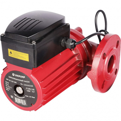 Насос циркуляционный (отопл.) UNIPUMP UPF 50-120 280 (Фланцевое присоед.DN50, 220 В, Wмакс - 1000 Вт, Нmax-12м, Qmax - 15 куб.м/час)