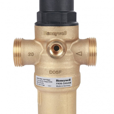 Фильтр Honeywell (Resideo Braukmann) с редуктором, на горячую воду, 100 мкм, 3/4