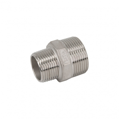 Ниппель NewKey резьбовой переходной нержавеющий, AISI304 DN32хDN25 (1 1/4х1), (CF8), PN16