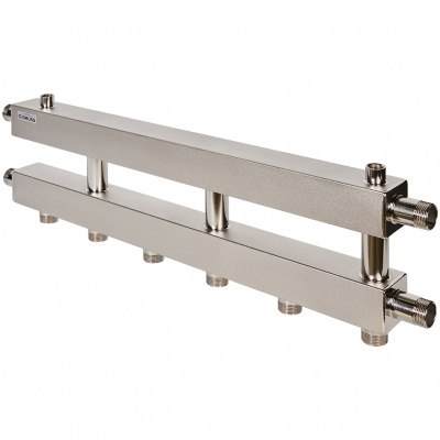 Модульный коллектор GIDRUSS MKSS-60-4D.EPP (до 60 кВт, магистраль G 1, 3+1 контура G 1, EPP-термоизоляция, 4D-кронштейны K.UMS, универсальное подключение термодатчика)