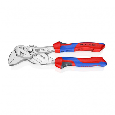 Клещи KNIPEX переставные-гаечный ключ, зев 27 мм, длина 150 мм, губки с насечками, хром, 2-комп ручки