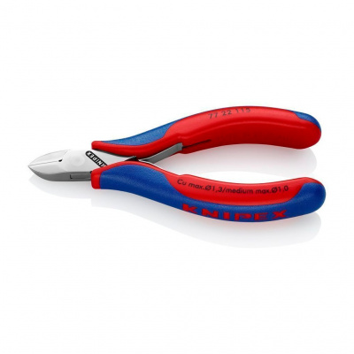Бокорезы KNIPEX для электроники, округлая головка, 115 мм, 2-комп ручки