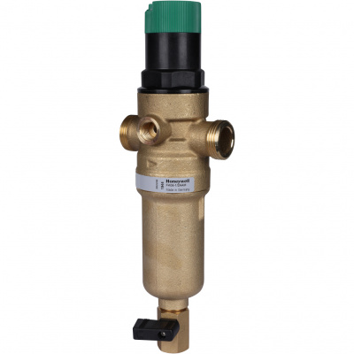 Фильтр Honeywell (Resideo Braukmann) с редуктором, на горячую воду, 100 мкм, 1/2