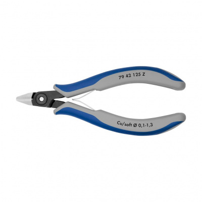 Бокорезы KNIPEX прецизионные, острая головка, для мягких материалов, 125 мм, 2-комп ручки