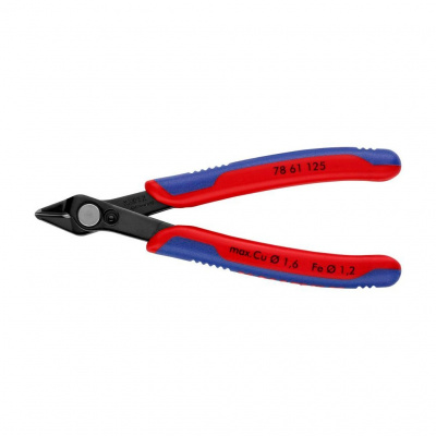 Бокорезы KNIPEX Electronic Super Knips прецизионные, чернёные, для реза оптоволокна, 125 мм, 2-комп ручки