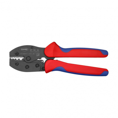 Пресс-клещи KNIPEX PreciForce, 4 гнезда, неизолированные гильзы DIN 46234/235/341/267, 0.5-10.0 мм2, длина 220 мм