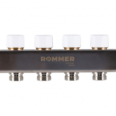 Коллектор из нержавеющей стали с расходомерами ROMMER 6 выходов