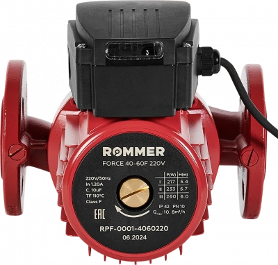 Насос циркуляционный фланцевый ROMMER RPF трехскоростной 40-60F 220V