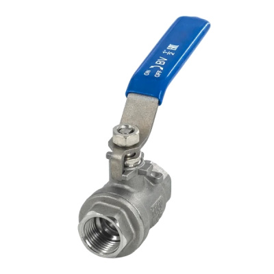 Кран шаровый NewKey муфтовый двусоставной нержавеющий (2PC), AISI316 DN15 (1/2 ), (CF8M), PN64