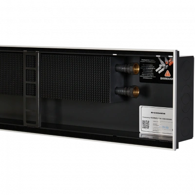 Внутрипольный конвектор ROMMER RCN1-1000 80х200х800 (Решётка роликовая, анодированный алюминий) универсальное подключение