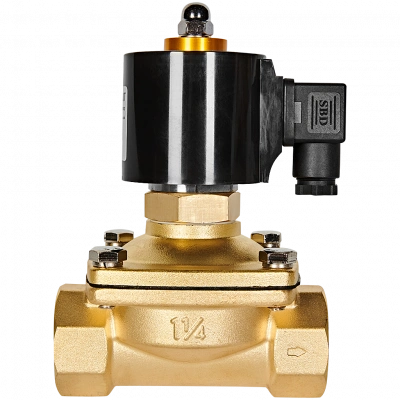 Клапан соленоидный (электромагнитный) STOUT прямого действия НО 220В G1 1/4