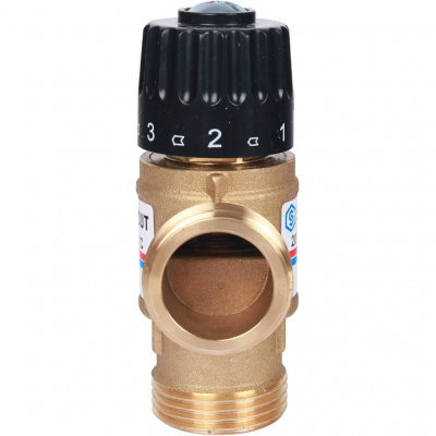 Термостатический смесительный клапан для систем отопления и ГВС STOUT G 1” M, 20-43°С KV 2,5 м3/ч