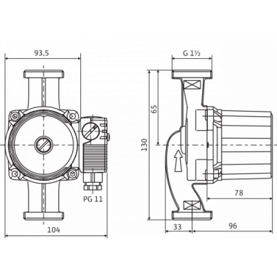 Циркуляционный насос Wilo Star-RS 25/6-130(180)-RK