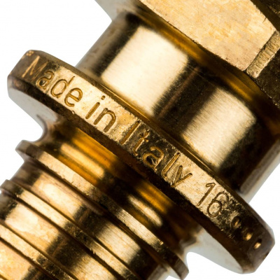 Переходник STOUT с наружной резьбой 16xR 1/2 для труб из сшитого полиэтилена аксиальный