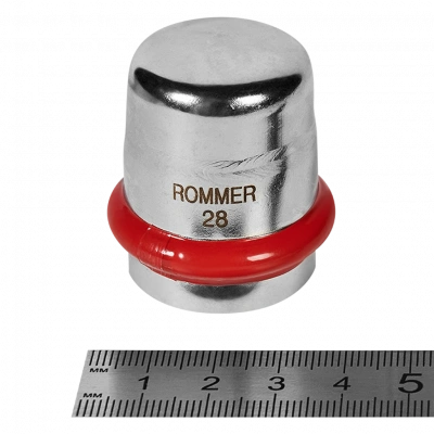 Заглушка ROMMER ВПр, 28, из нержавеющей стали прессовой
