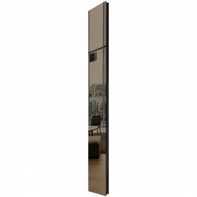 Дизайн-конвектор STOUT LUNA 300x2200 прав 1.6 кВт шнур RAL9005 Mirror bronze BI