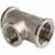 Тройник TIEMME ВВ никелированный 3/4х1/2х3/4 для стальных труб резьбовой